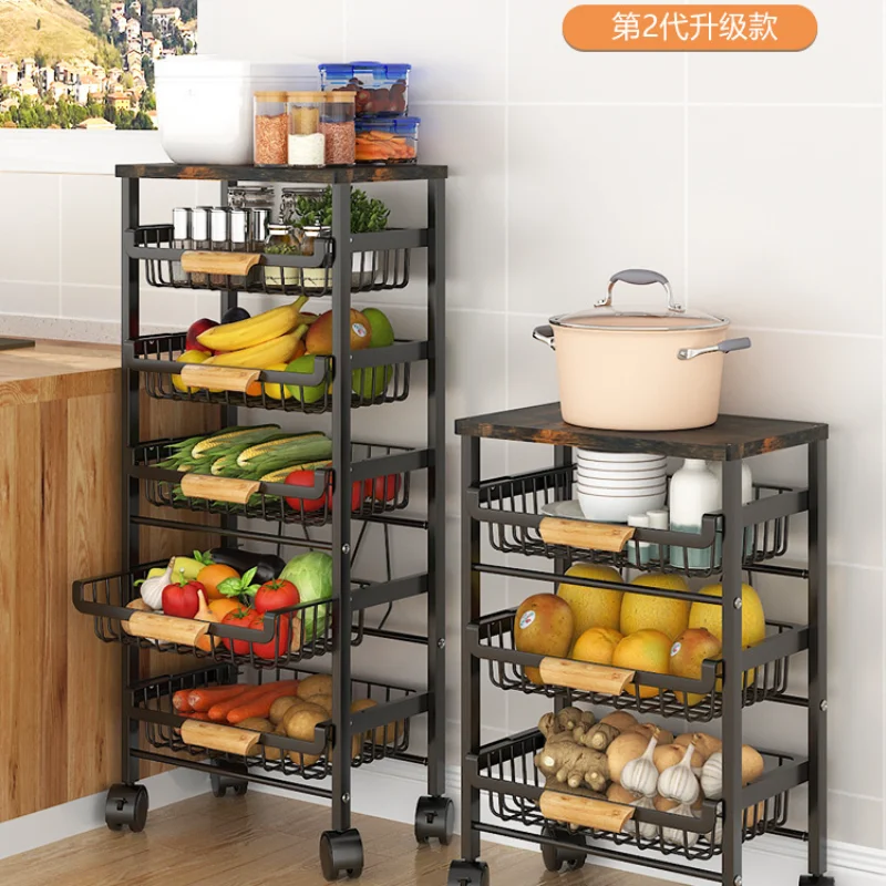 

Kitchen Storage Kitchen Shelves Fruit Storage Rotating Storage Rack Storage Trolley For Kitchen Organizer Fruit Storage Rack