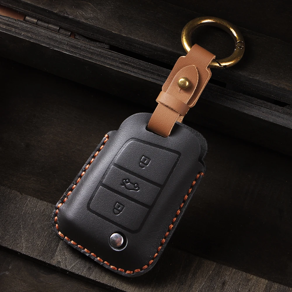 Car Key Case Cover For Volkswagen VW Golf 7 gti mk7 r Touran Skoda Octavia 3 Superb Karoq Kodiaq Seat Leon mk3 Ateca Accessories