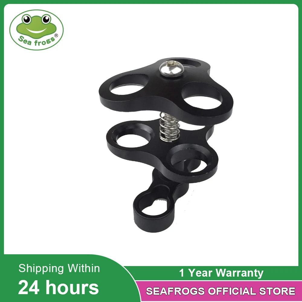 

Seafrogs Triple Ball Clamp Diving Camera Bracket Aluminum Spring Flashlight Clamp for Diving Underwater Photography System