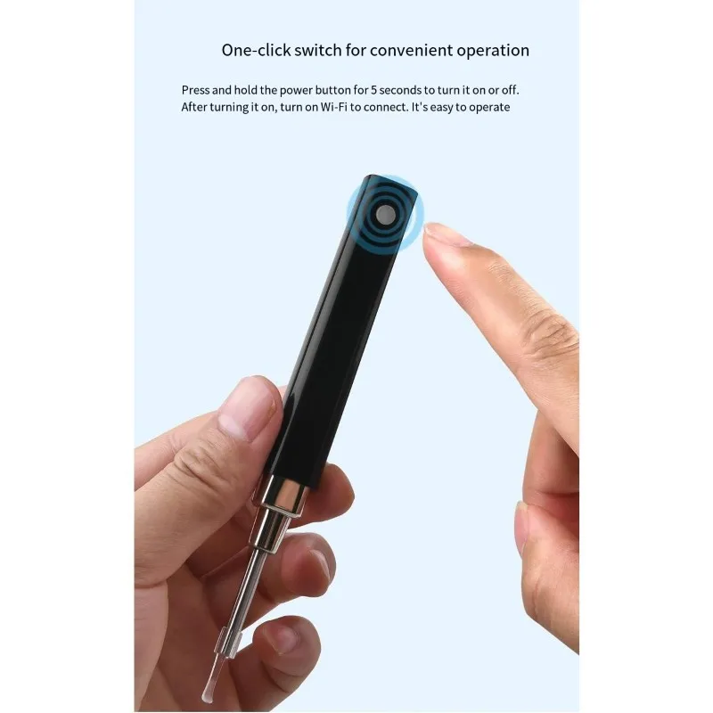 B47C HD609 3.9Mm High-Definition Otoscope-Wifi Enabled Smart Handheld Ear Scope With 6 LED Lights Child-Friendly Design