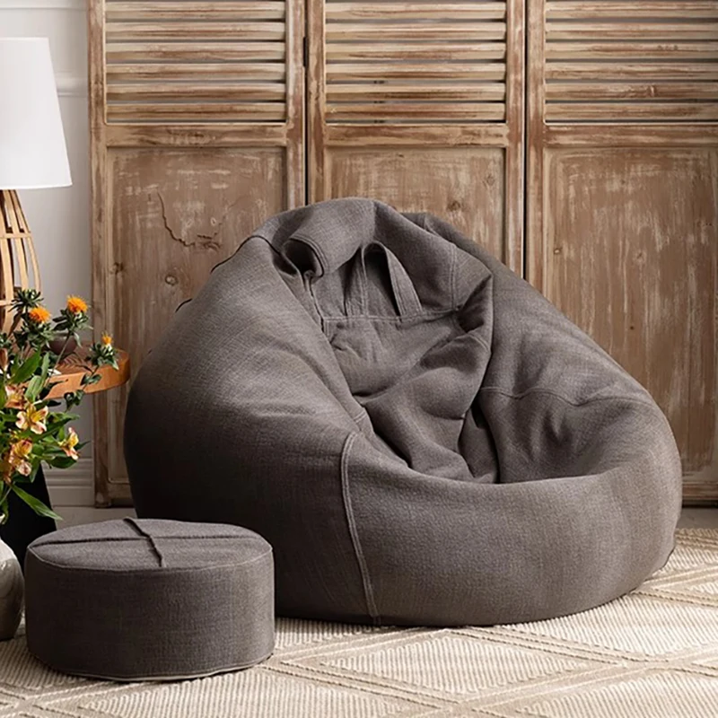 Sillón Reclinable Tipo Puff, Sofás Cómodos para Dormitorio, Sillones Tipo Puff Modernos y Sencillos para Relajarse, Muebles con Relleno