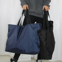 Oxford Shopping Bags Zipper Large Capacity Grocery Totes Washable Reusable Simple Outdoor Heavy Duty Bag 2023 New