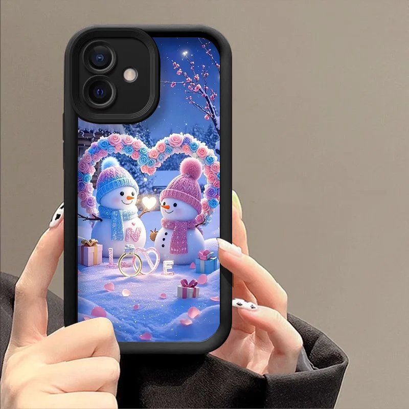 الإبداعية عيد الميلاد الشتاء لطيف ثلج زوجين جراب هاتف ل OnePlus Nord 15 13 12 11 10R 4 3 2 CE5 CE4 CE3 لايت ACE2 ACE3 غطاء