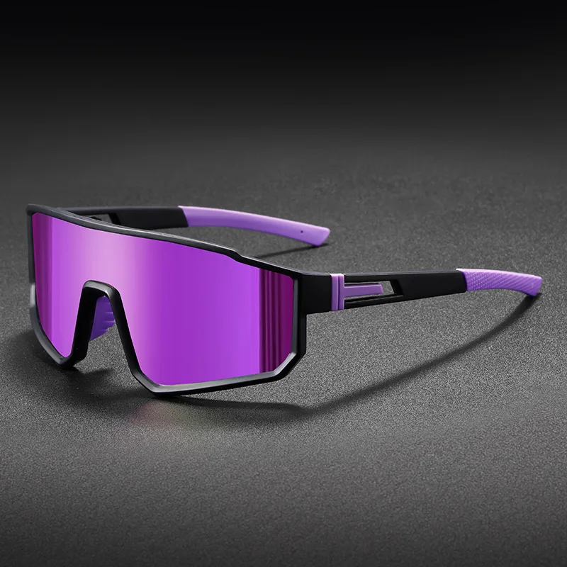 Gafas de ciclismo con montura grande para deportes al aire libre para hombre a la moda, gafas de una sola pieza a prueba de viento para montañismo para mujer, nuevo esquí