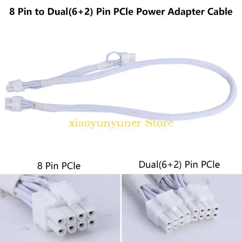 P9JB 8 pin perempuan hingga dua pin (6+2) Kabel Ekstensi Adaptor Daya PCIe Pria