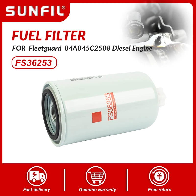 

ТОПЛИВНЫЙ ФИЛЬТР FS36253 FS1212 3308638 3308638 Сепаратор топлива/воды для дизельного двигателя Fleetguard 04A045C2508