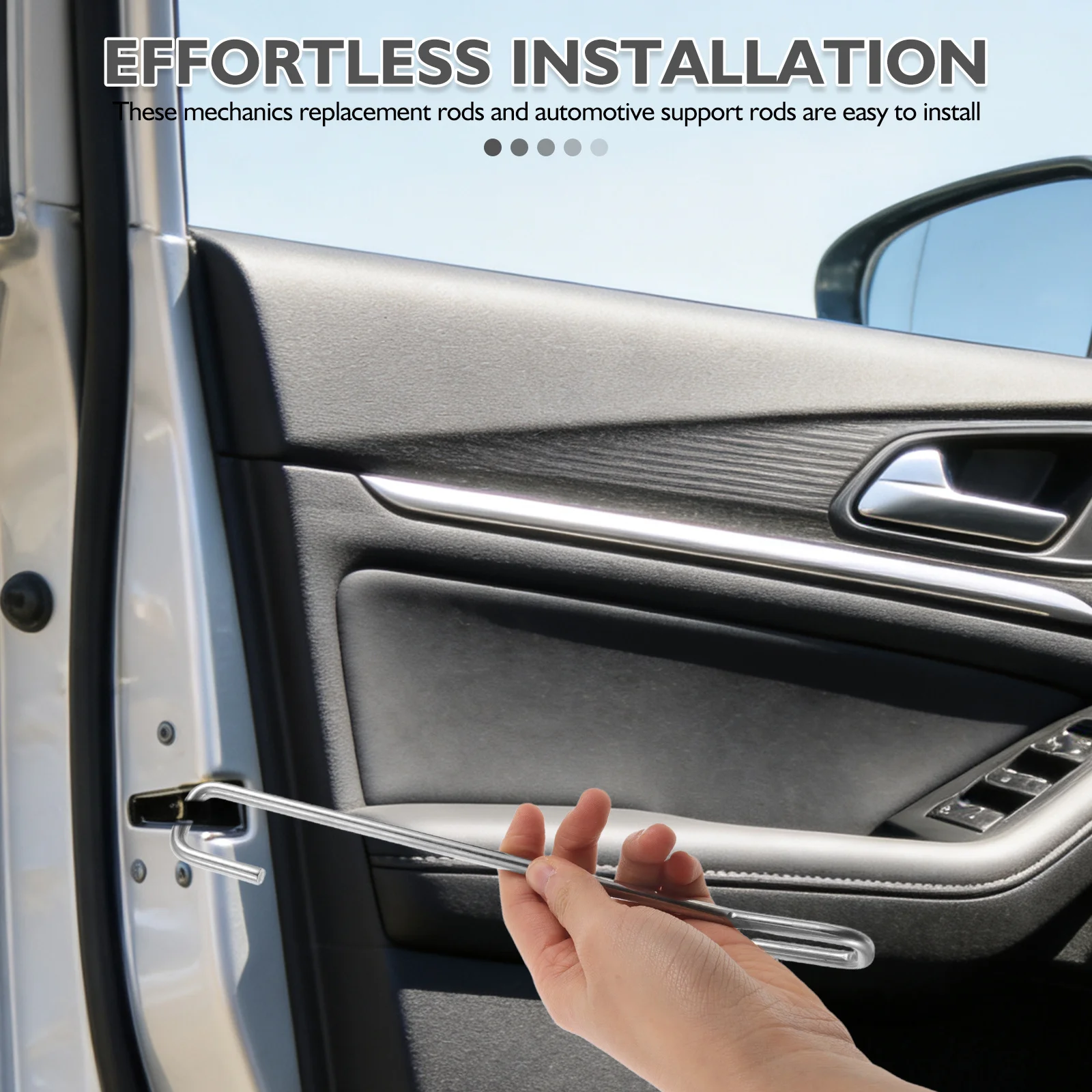 

2Pcs Car Door Supports Heavy-Duty Stainless Steel 18Cm Adjustable Trunk Door Replacement Rods Universal Automotive Repair Tools