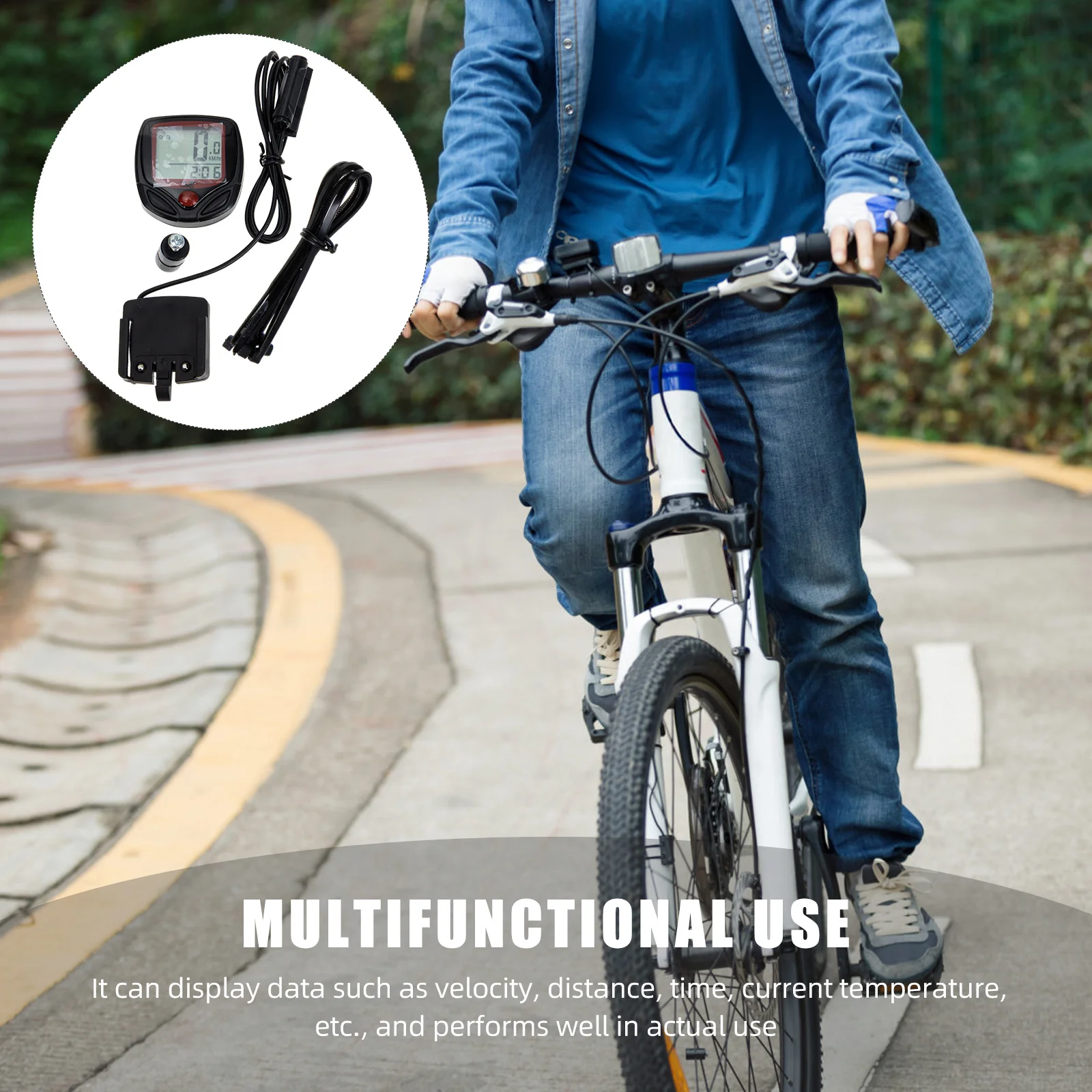 

1 Set Plastic Speedometer For Bike Waterproof Multi-Function Odometer Cycling Computer Mountain Road Electric Bike Accessories