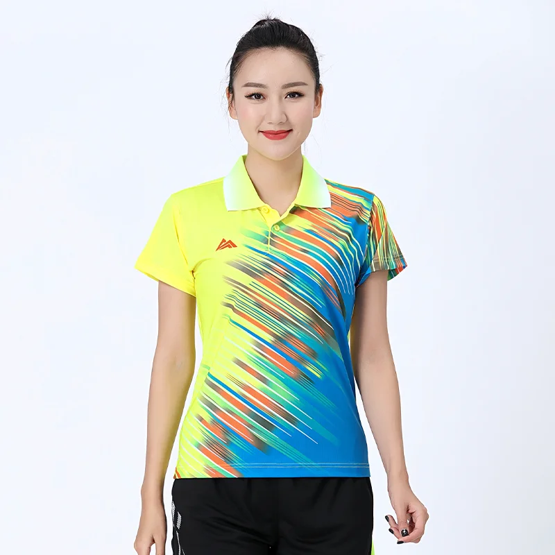 Sport Schnell Trocknend Polo-Shirt frauen Kurzarm Lauf Gym Badminton Tennis Volleyball Goif Spiel Training Anzug Kleidung top