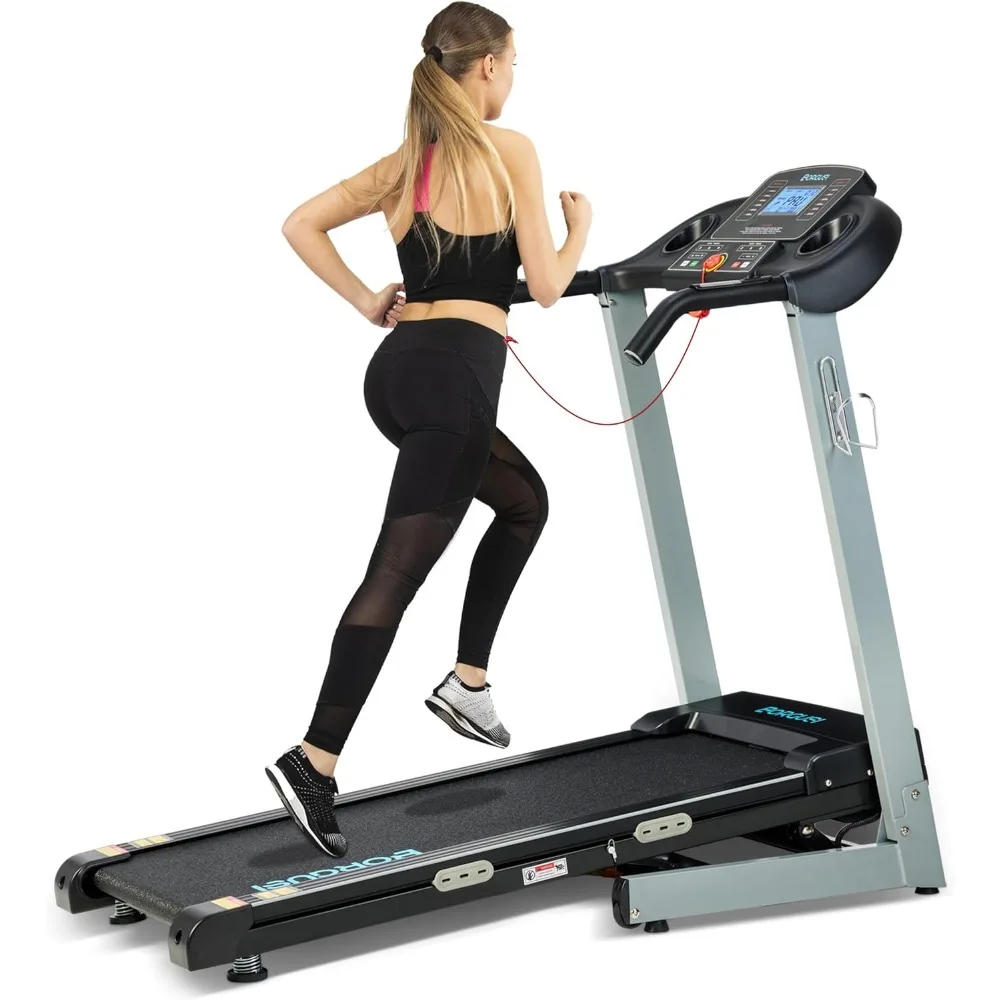 

Treadmill with Auto Incline,3.0HP Folding Electric Treadmill Up to 8.5 MPH Speed, Running Machine with Bluetooth Speaker