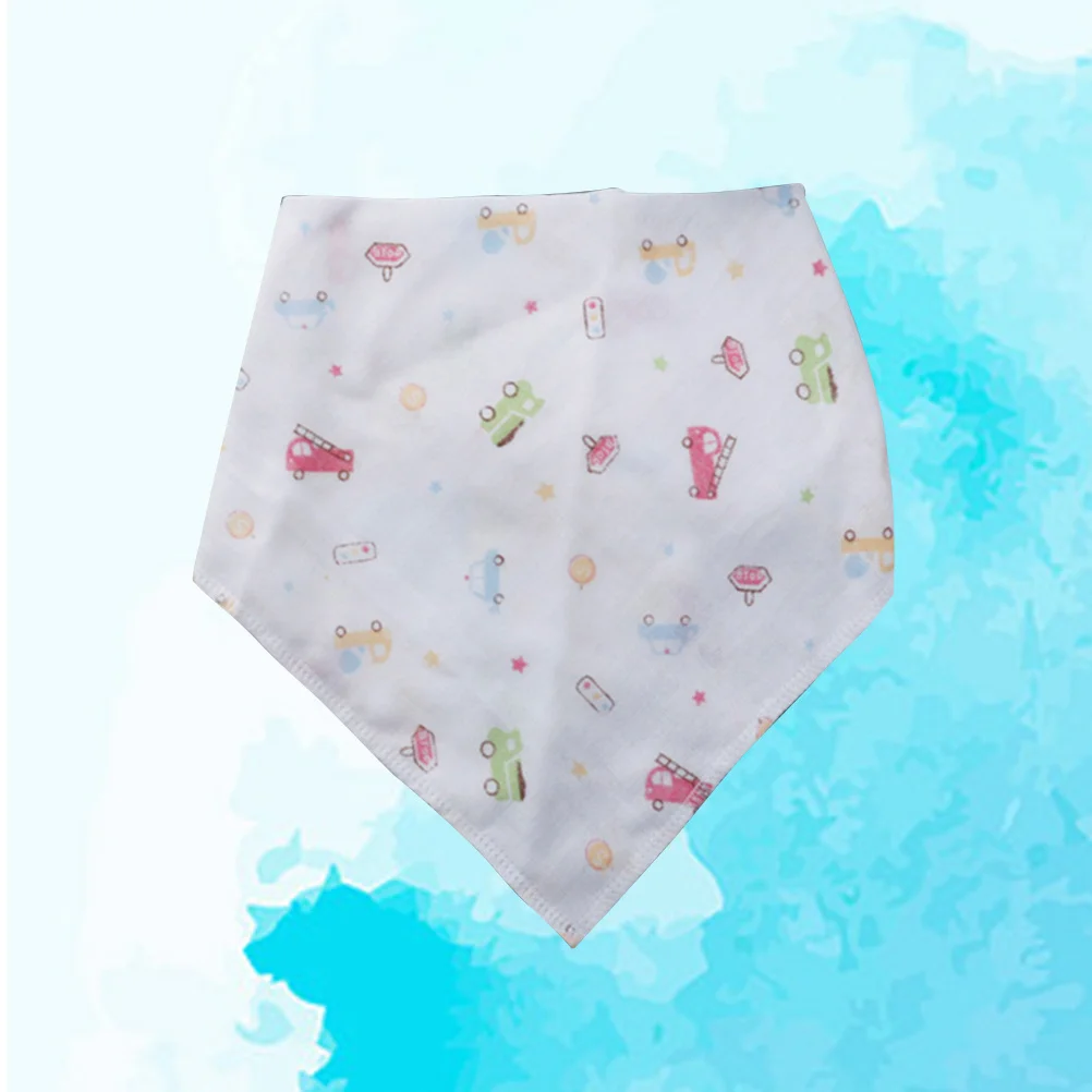 مرايل لعاب القطن طبقة مزدوجة 30x30 سنتيمتر منشفة شاش مطبوعة ماصة الطفل باندانا مثلث للأطفال الرضع #4