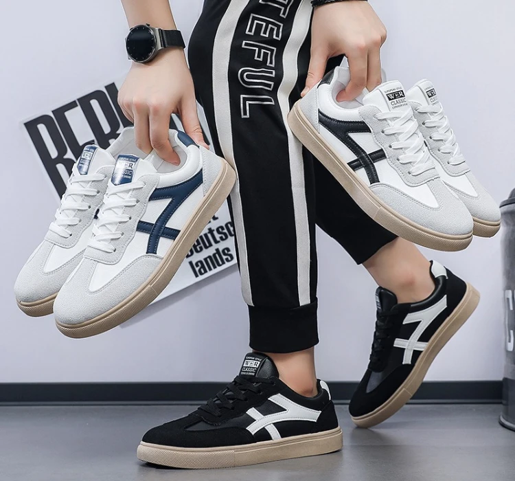Neue Retro Herren Freizeitschuhe Rutschfeste Weiße Schuhe Boardschuhe Deutsche Armee Trainingsschuhe – Detail 15