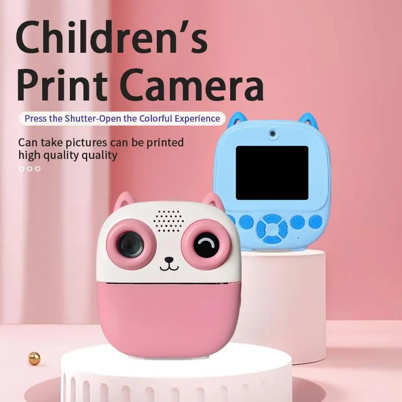 Cute Cartoon Kids Camera, 1080p Hd Digital Camera with Built-in 1200mah, Perfect Birthday and Holiday Gift for Boys & Girls