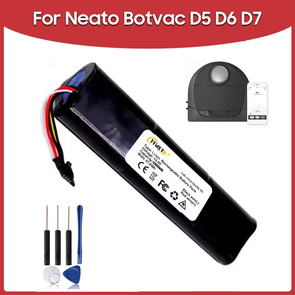 

Replacement Battery For Neato Botvac D3 D4 D5 D6 D7 205-0011 Sweeping Robot Rechargerable Batteries 4200mAh