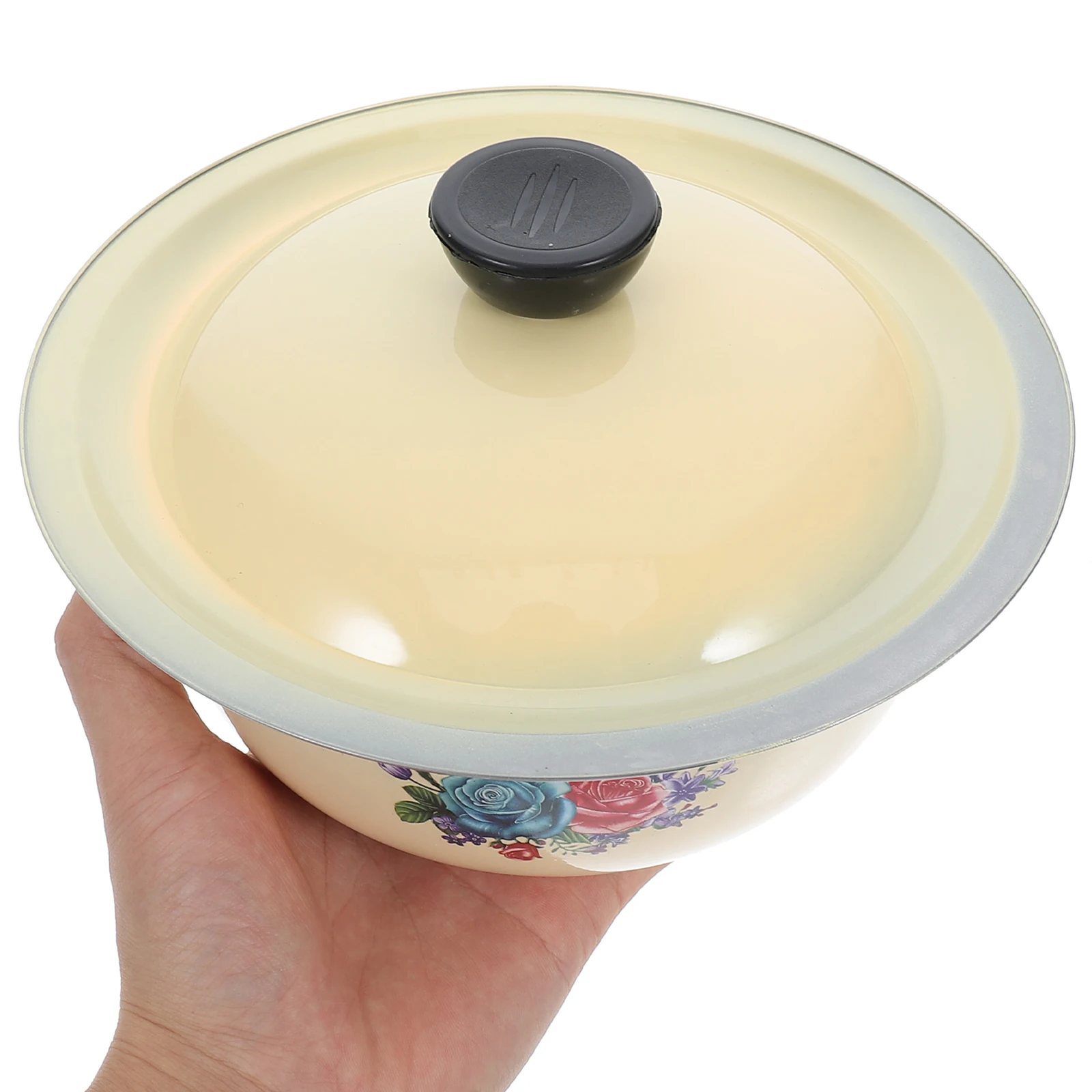 

Enamel Basin Vintage Mixing Bowls Metal Kitchen Fruit Dough Oil Container Retro Cereal Storage Bowl Enamel Cookware