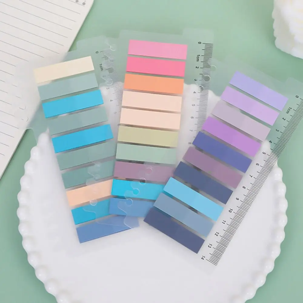 

Self Adhesive Index Tabs Set Multi Color Waterproof Page Marker Tabs PET Transparent Morandi Sticky Notes Stationary