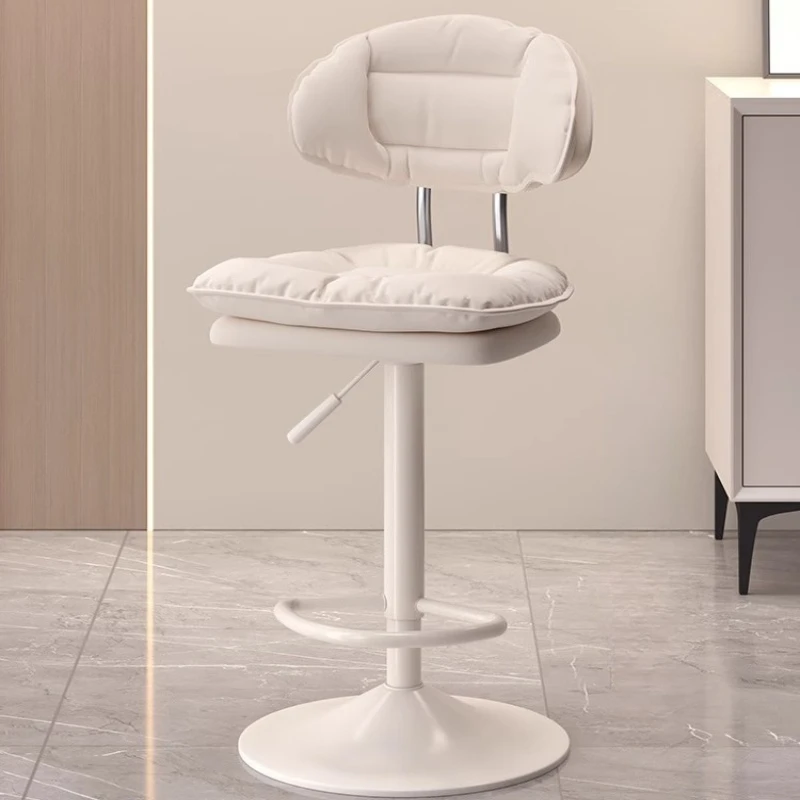 

height adjustment Modern Bar chair Home beige nordic ergonomic barstool chair padded design taburetes para isla de cocina