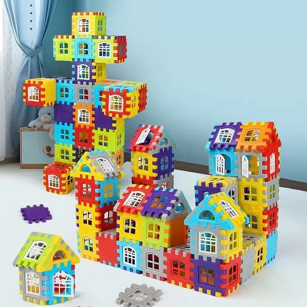 Ensemble de maisons de construction créatives, 25/140 pièces, bloc de construction de Simulation, conception de fenêtre, Puzzle coloré, jouets pour garçons et filles, cadeau d'anniversaire