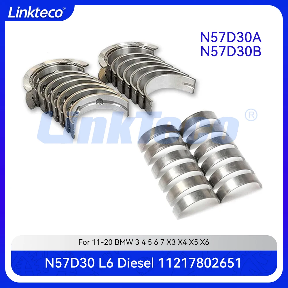 

Crankshaft Main Connecting Rod Bearing Set STD 3.0 L D L6 Diesel N57 For BMW 325d 430d 435d 525d 530d 535d N57D30 X3 X4 X5 X6