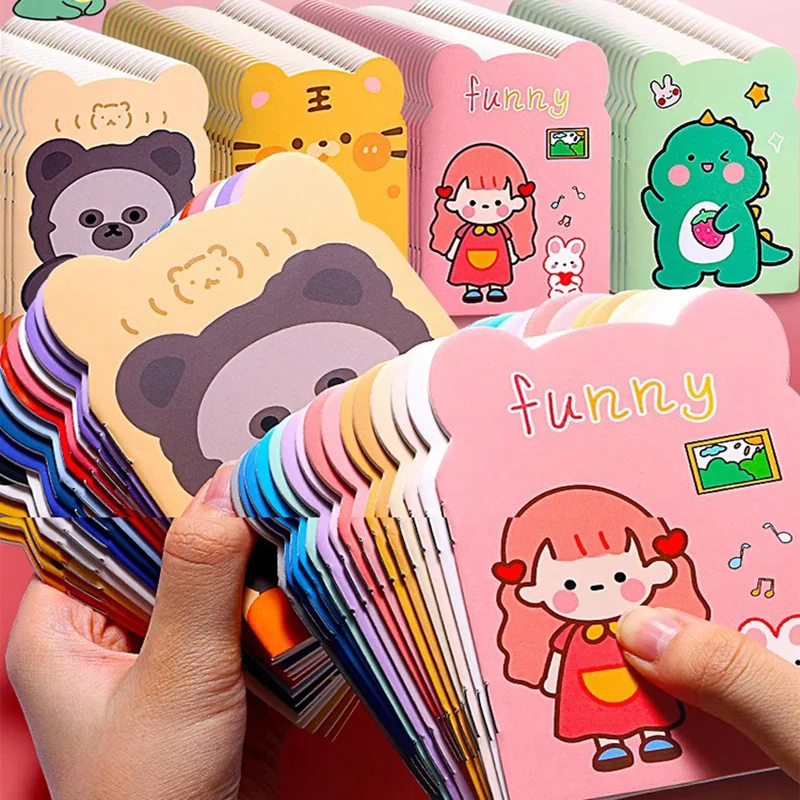 Imagem -03 - Mini Notebook de Bolso Portátil para Crianças Cute Cartoon Note Diário Pequeno Folheto do Prêmio 20 Pcs