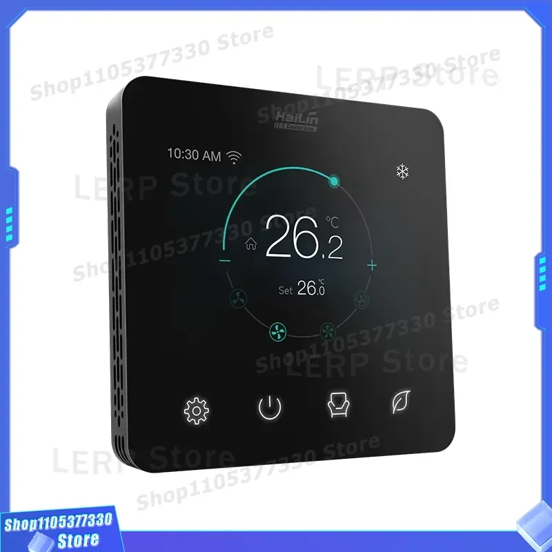 Smart WiFi Thermostat for Fan Coil Unit Dual Pipe 220V AC Color Touch Screen Weekly Programmable RS485 Modbus App Control