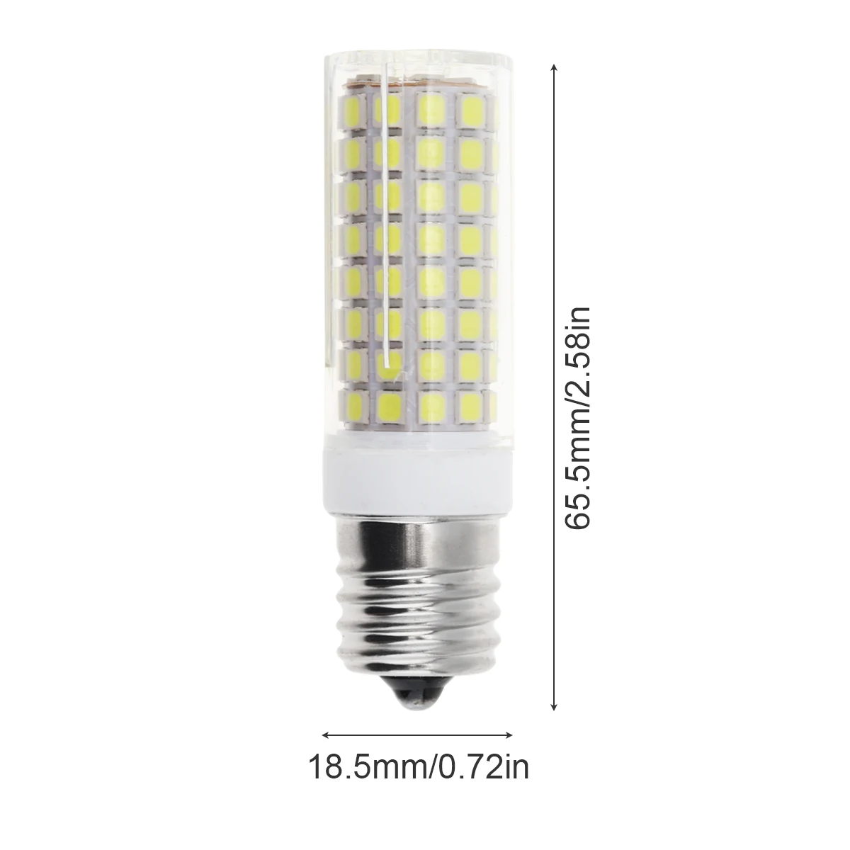 Żarówka LED E17/E11/Ba15d 10W z możliwością przyciemniania AC110V Białe / ciepłe białe światło 102 diody LED 2835 SMD Żarówka kukurydziana Lampa