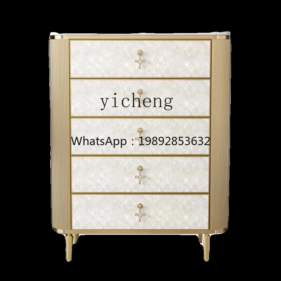 zz shell light luxury chest of drawers American retro entrance living room chest of drawers bedroom modern