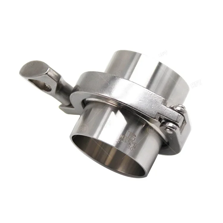 High Pressure Stainless Steel 304 316l Pipe Fitting Sanitary Weld Ptfe Adapter Gasket Set Tri Clamp Ferrule