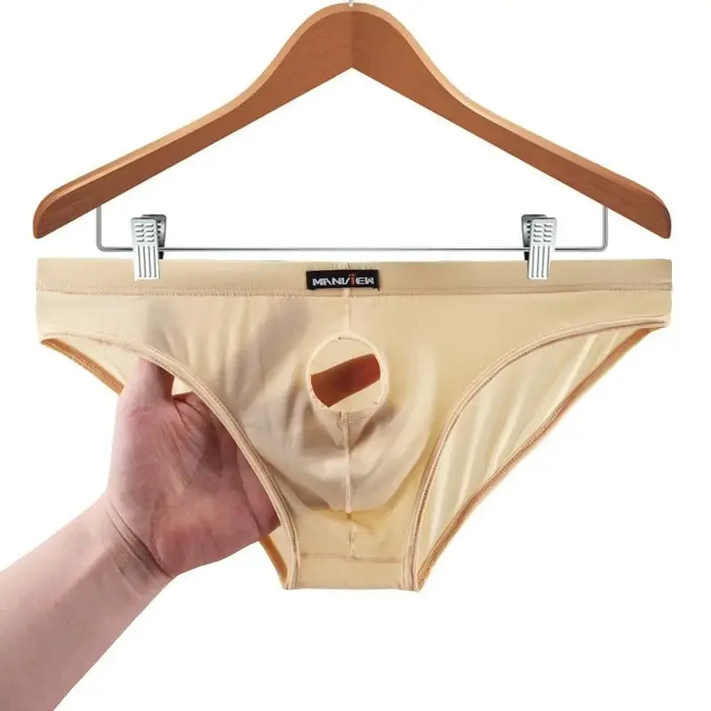 

U Convex Boxer Sissy Panties Gay Underpants Big Pouch Boxershorts Penile Hole Briefs Male Large Bag Underwear Men Pantaion Thong