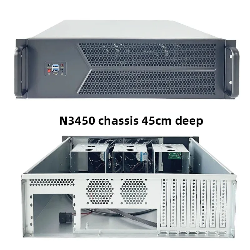 3U Aluminum Alloy Server Chassis Optical Drive Slot 40/50 Deep ATX Fan Power Supply Monitor Recorder-Computer Cases Towers