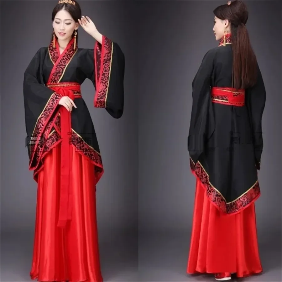 Disfraz de baile chino nacional Hanfu para hombres y mujeres, ropa tradicional china, Cosplay antiguo, vestido de escenario para damas