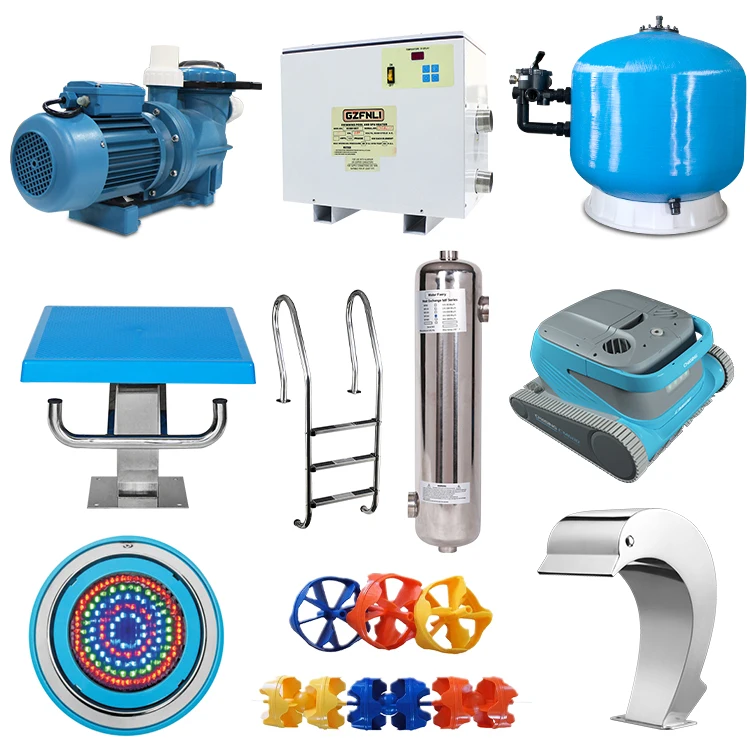 

High-quality pumps and system accessories, pool top-mounted sand filters, pool equipment
