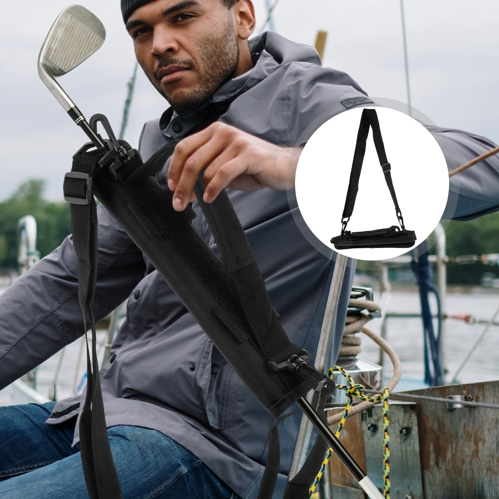 

Golf Club Bag Canvas Small Lightweight Travel Accessories For Women Multi-Function Pouch Durable Carrier With Side Pocket