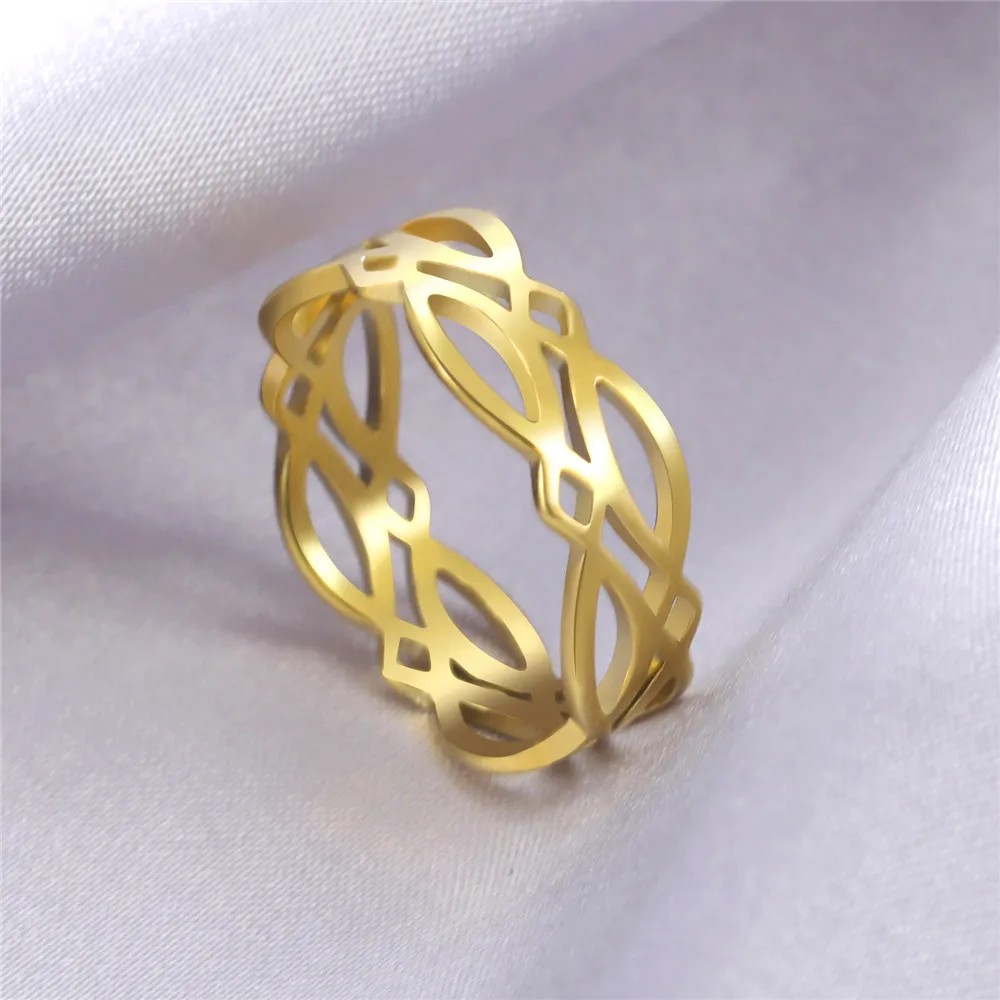 Skyrim Neuer Edelstahl Geometrischer Ring für Damen und Herren Einfache Fingerringe 2026 Modeschmuck Verlobungsgeschenk für Liebende Großhandel – Detail 5