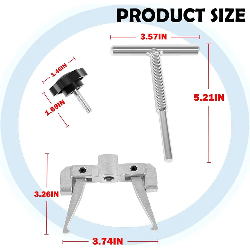 Impeller Puller 660040-1 for 2-1/4" to 2-9/16", Impeller Removal Tool Compatible with Jabsco Pump #50070-0040 and #50070-0200 image 6