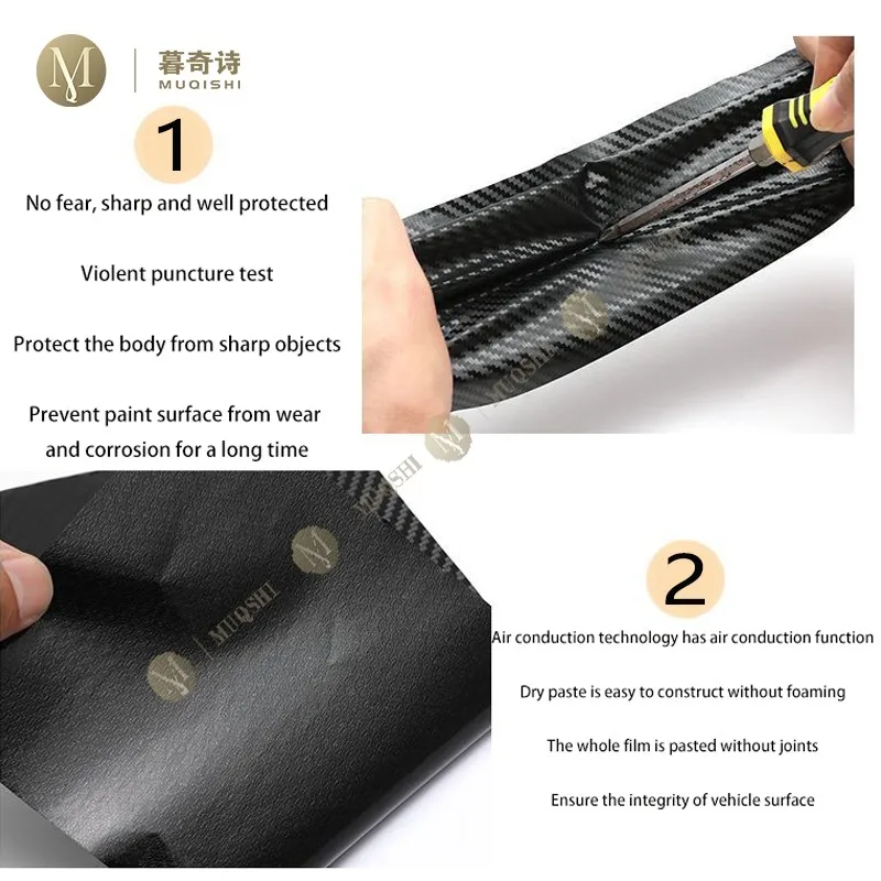 PET 5D carbon fibre Film For Audi Q4 e-tron 2022-2023 Car interior Center console Anti scratch resist film Accessories screen