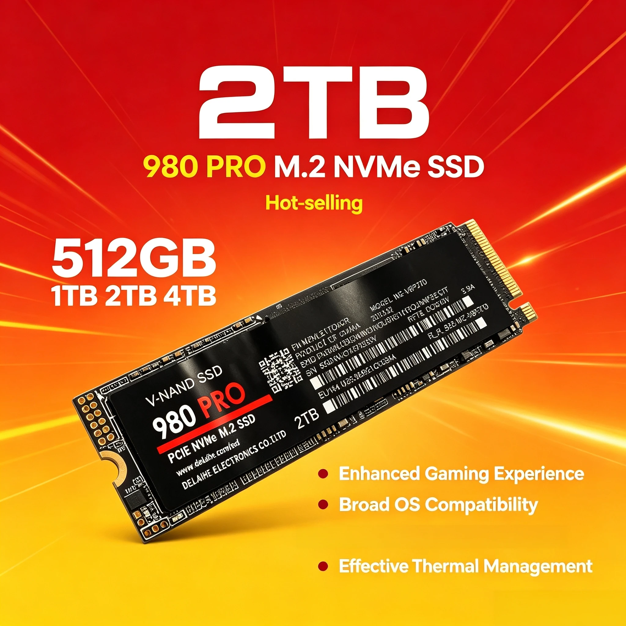 Internal Hard Drive M.2 NVMe NGFF SSD 512GB 1TB 2TB 4TB for Gaming Desktop Laptop Computer Elite Pro Max Speed