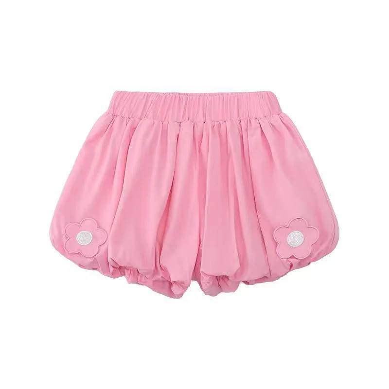 Summer Shorts Girls Flowers Cute Pants Kids Thin Casual Lantern Pants Baby New Sweet Sweatpants Children's Fashion Underwear