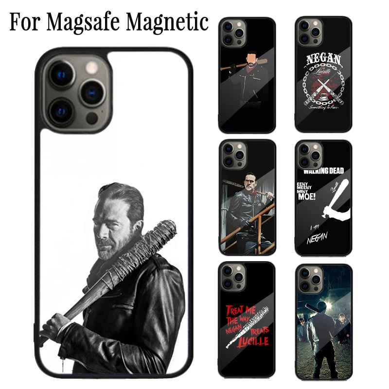 The Walking Dead Negan Magnetic Phone Case Coque For iPhone 16 15 14 Plus 13 12 Mini 11 Pro Max Magsafe Wireless Charging Cover