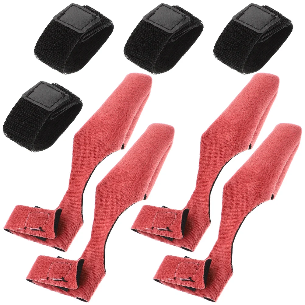 4 Sets Tools Fishing Rod Protector Pole Caps High Elasticity Tackle Sleeves Tip Red Cover