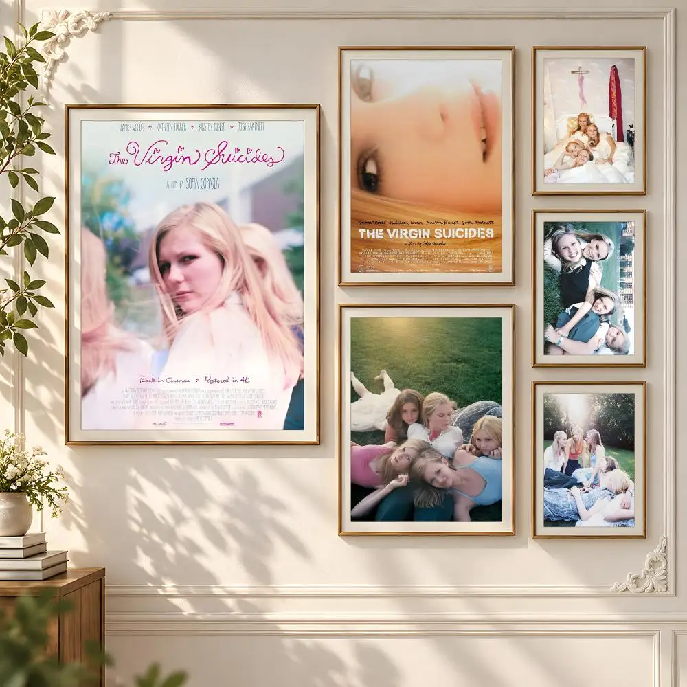 Melancholic Movie T-The Virgin Suicides Poster Frameless Removable Peel-and-Stick Wall Print