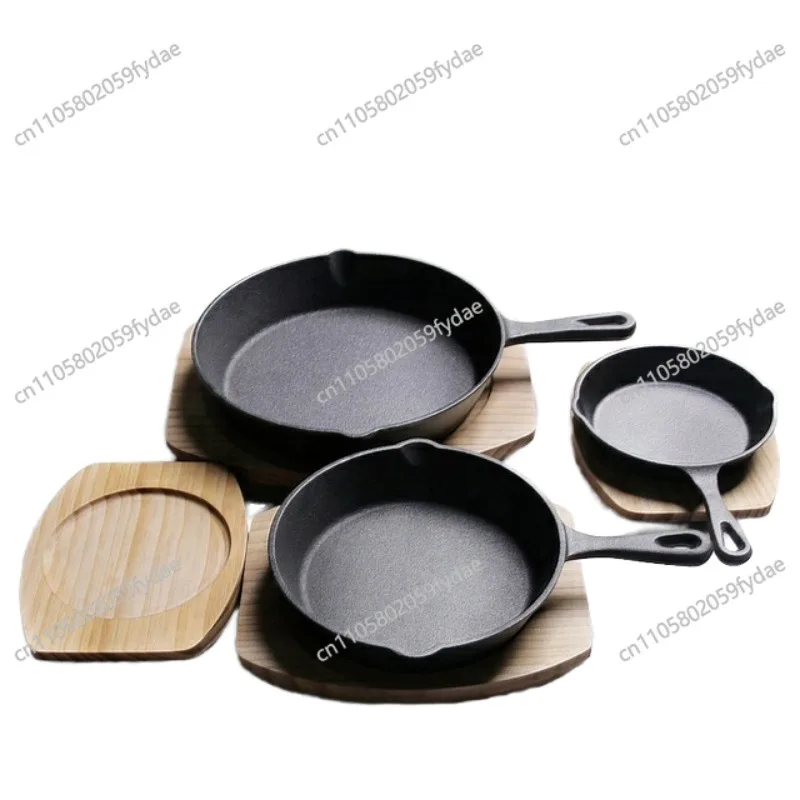 Cast Iron Frying Pan Environmentally Friendly Round Multi-function Pan Gas Induction Stove Frying Cookware