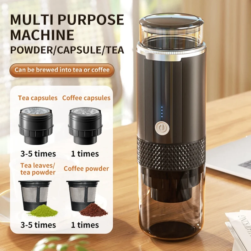 

Portable Coffee Maker Portable Espresso Maker Wireless Electric Coffee Maker 2 in 1 Small