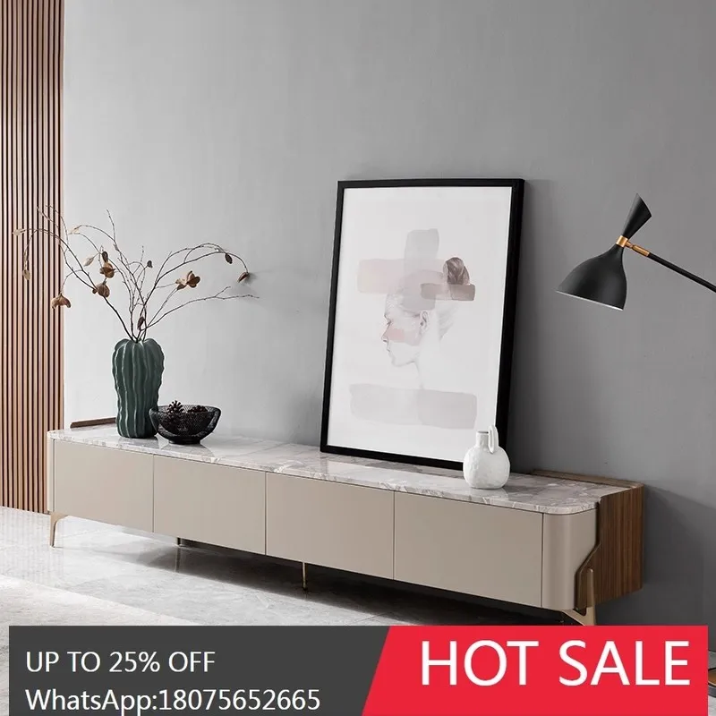 

HLZ Светлый роскошный сервант из натурального мрамора в итальянском стиле Современный минималистичный шкаф для хранения вещей