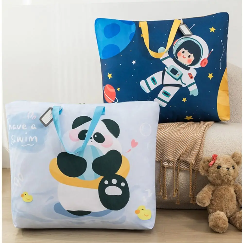 Portable Cartoon Print Kindergarten Quilt Storage Bag Large Capacity Oxford Mommy Maternity Bag Lightweight Travel Luggage Bag