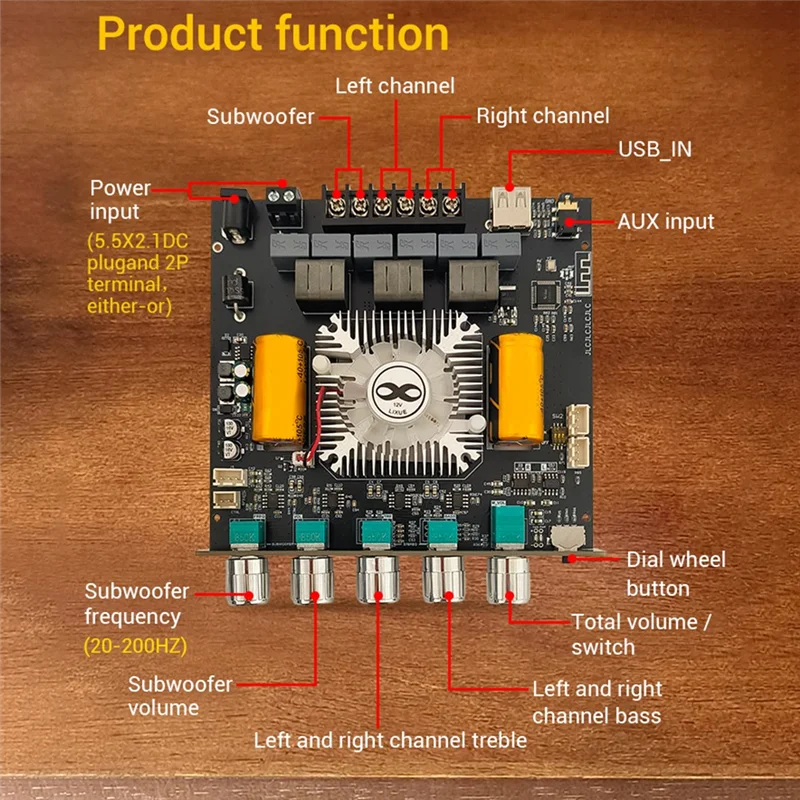 JABS-High Low Tone Subwoofer ZK-AS1 2G 2.1 Kanal TPA3255 Bluetooth Power Verstärker Board Modul 220WX2 + 350W Power Ausgang