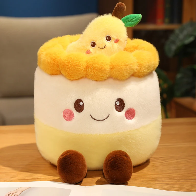 30cm Simulation Birthday Cake Plush Toy Beautiful Cake Plush Doll Home Decor Soft Stuffed Cake Pillow Perfect Birthday Gifts