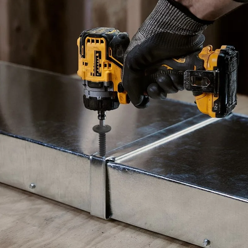 مجموعة متنوعة من مسامير الحفر الذاتي من الفولاذ المقاوم للصدأ برأس مسطح مستدير قفل برغي ذاتي التنصت لأداة إصلاح الصفائح المعدنية الخشبية