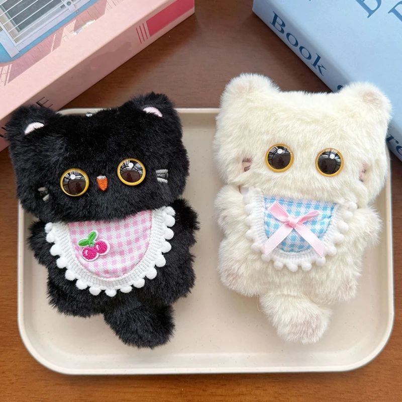 Süßes Kätzchen Plüsch Schlüsselanhänger Cartoon Tier Plüschtier, Paar Rucksack Anhänger, Auto Dekoration Puppe Anhänger Weihnachten Geburtstagsgeschenk