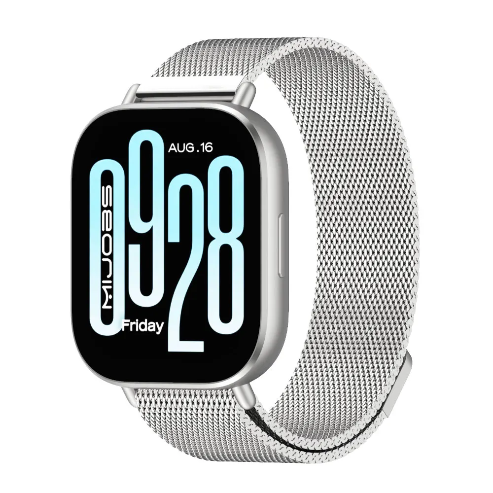 حزام لساعة Redmi Watch 5 Active Watchband لـ Redmi Watch 5 Lite سوار معصم معدني من الفولاذ المقاوم للصدأ بديل الساعة الذكية